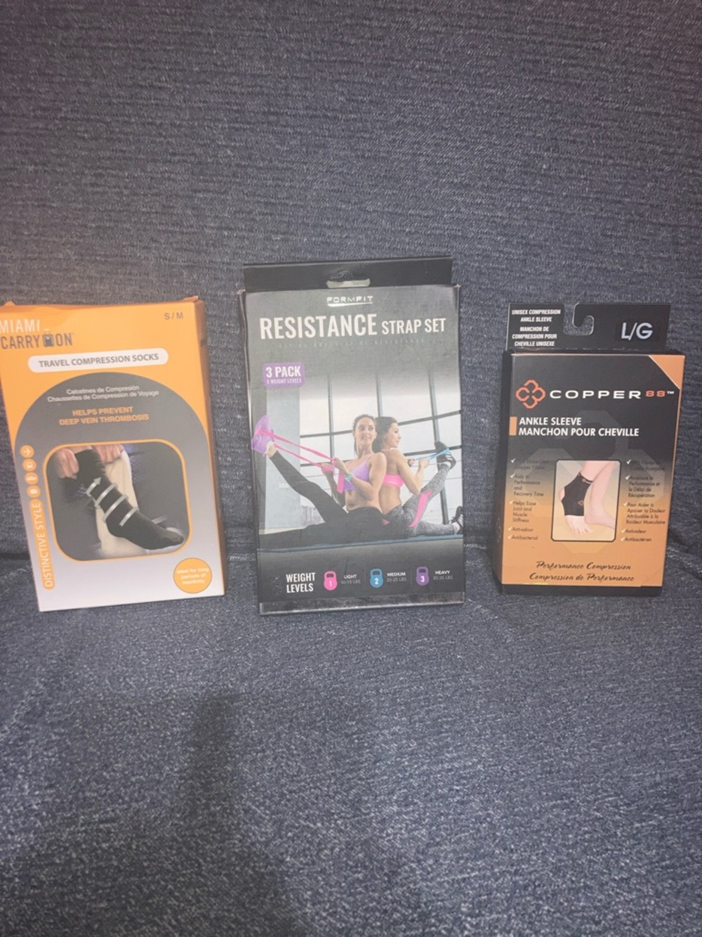 Resistance Strap Set - Black/Pink - 3 Pack